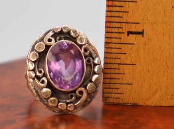 Sterling Silver Bohemian Amethest RIng - 5