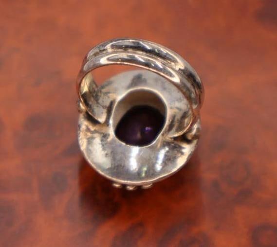 Sterling Silver Bohemian Amethest RIng - 6