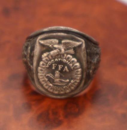 Vintage Sterling Silver FFA Ring: Marked sterling, about size 10