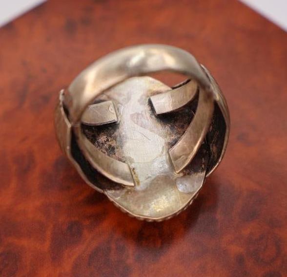 Large Turquoise Colored Stone Statement Ring - 6