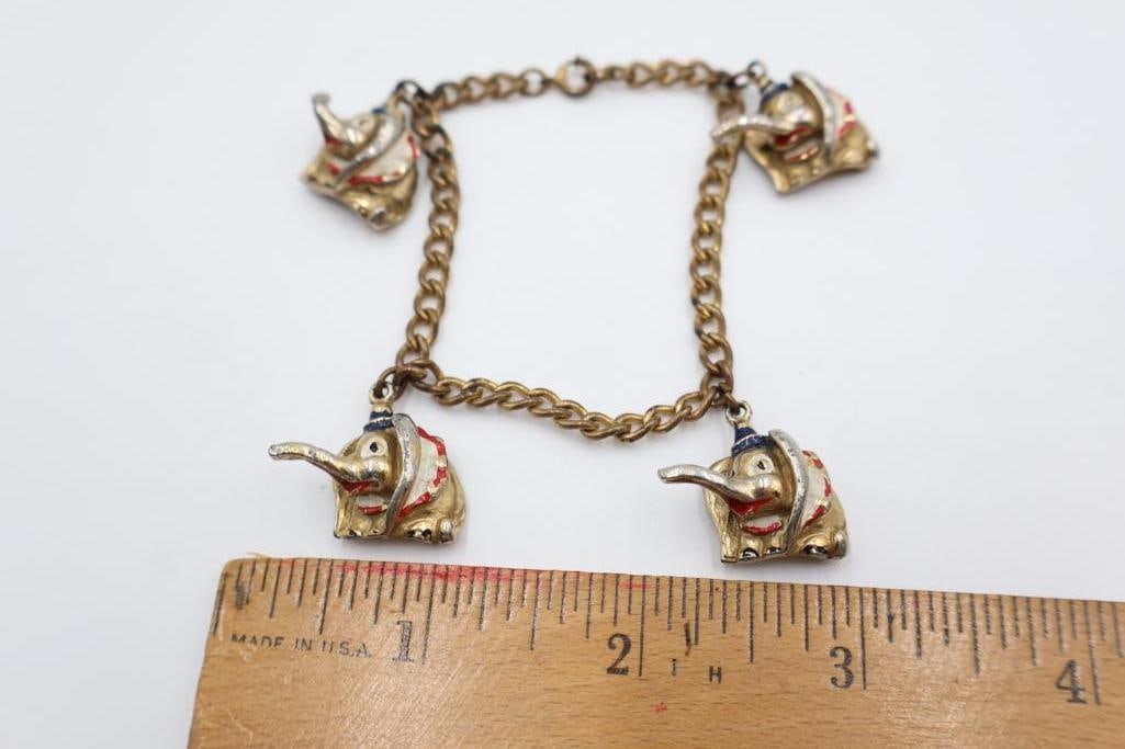 Sterling Silver Disneyland and Vintage Dumbo Charm Bracelet - 6