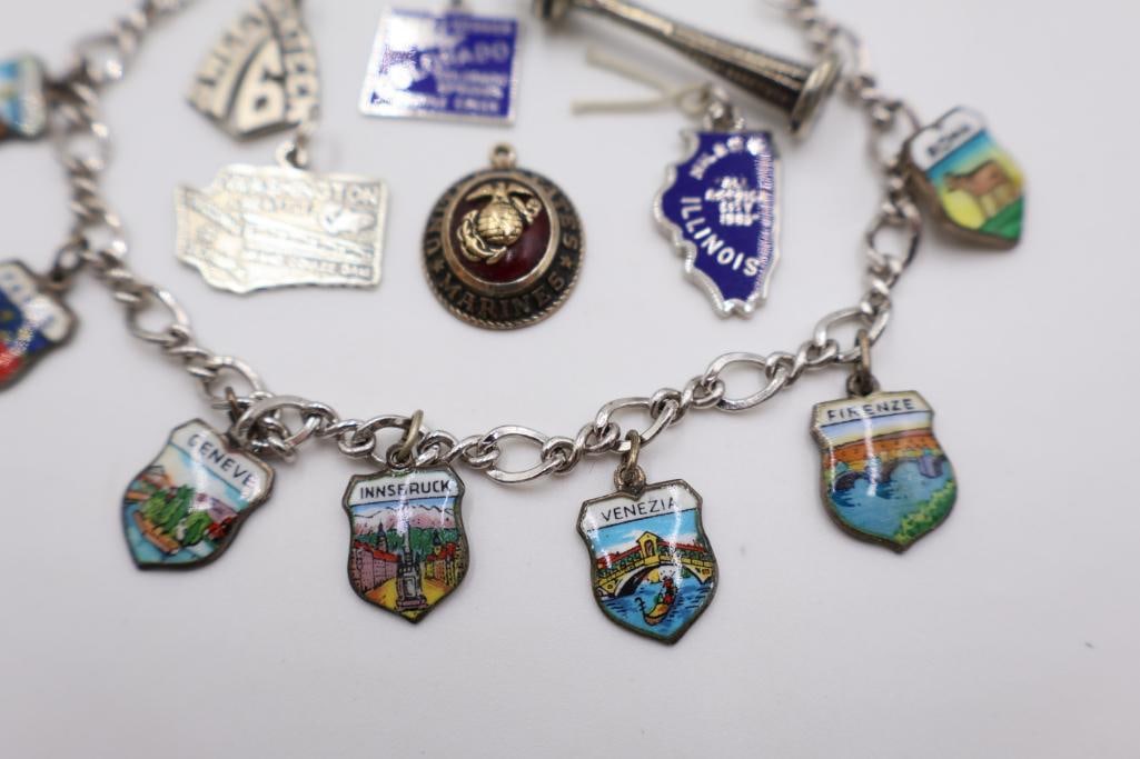 Sterling Silver Charm Bracelet and Loose Charms - 4