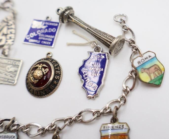 Sterling Silver Charm Bracelet and Loose Charms - 5