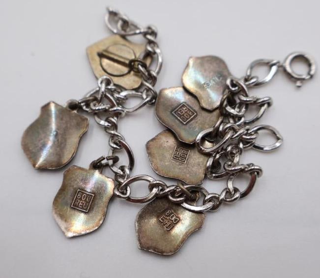 Sterling Silver Charm Bracelet and Loose Charms - 8