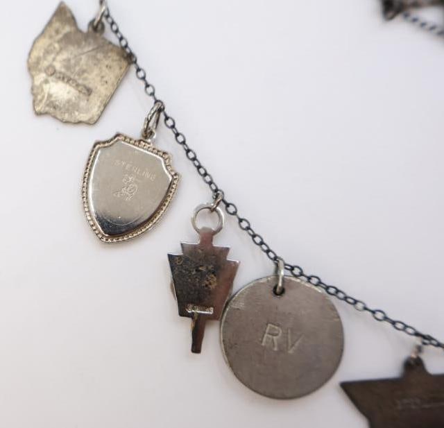Sterling Silver Charm Necklace - 10