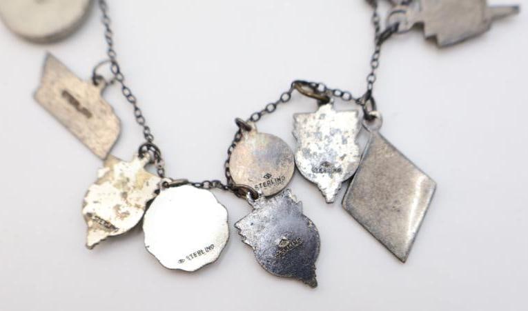Sterling Silver Charm Necklace - 9