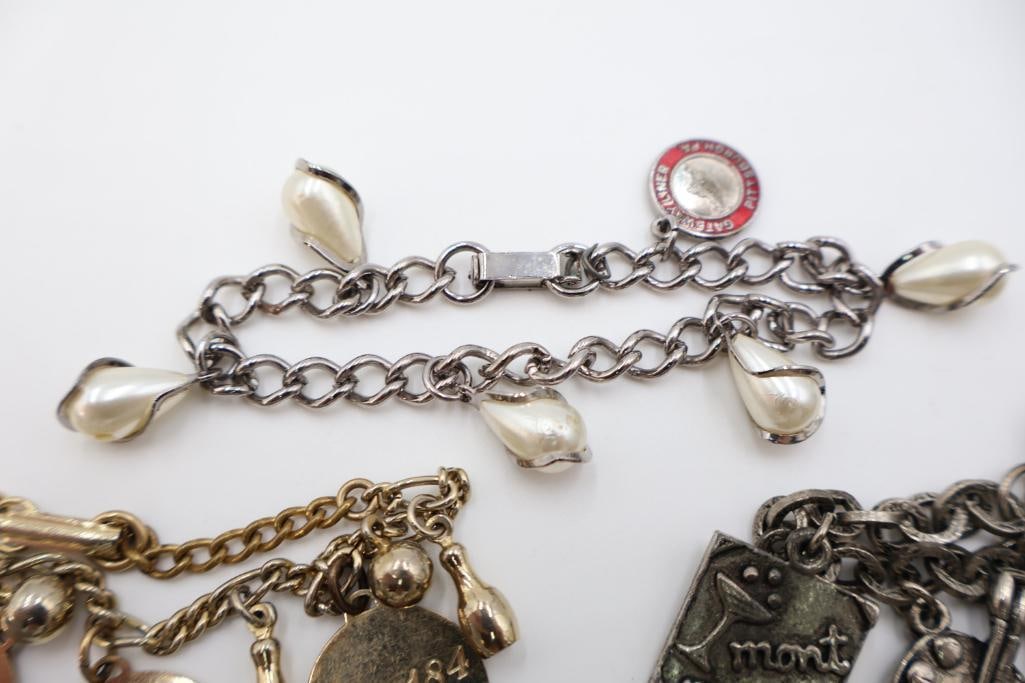 Five Assorted Charm Bracelets - 5
