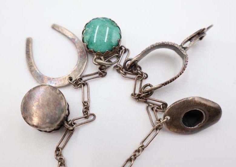Vintage Western Charm Necklace and Bracelet - 4