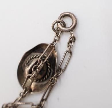Vintage Western Charm Necklace and Bracelet - 6