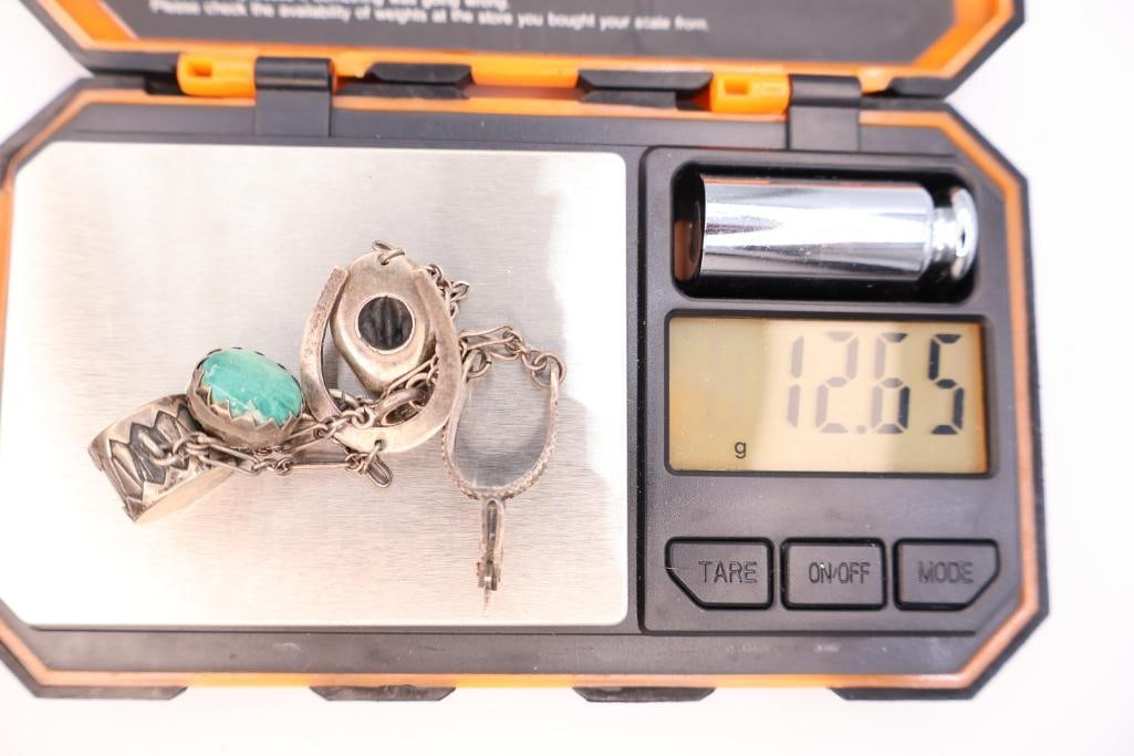 Vintage Western Charm Necklace and Bracelet - 7