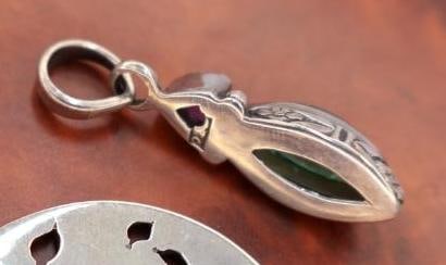 Three Sterling Silver Marked Pendants - 7