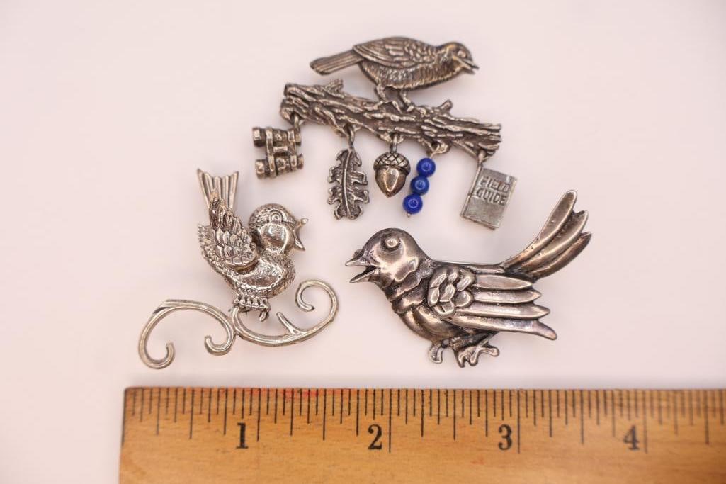 Vintage Lang Sterling Silver Bird Pin and More - 2