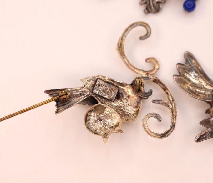 Vintage Lang Sterling Silver Bird Pin and More - 4