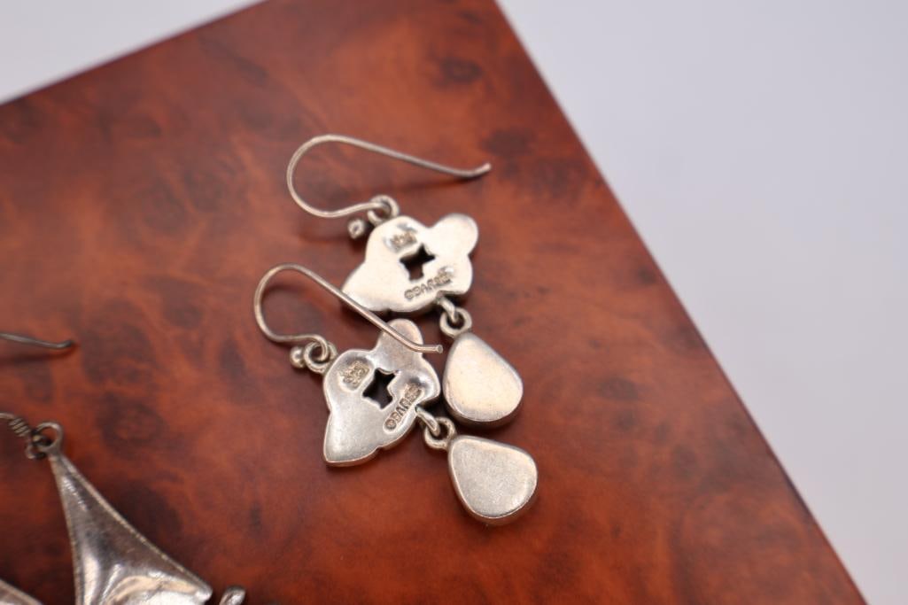 Two Pairs of Sterling Silver Earrings - 5