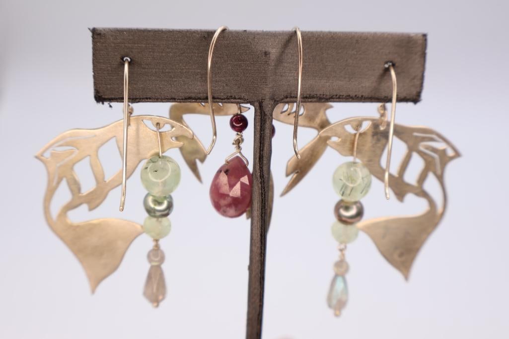 Three Pairs of Sterling Silver Fish/Salmon Earrings - 5