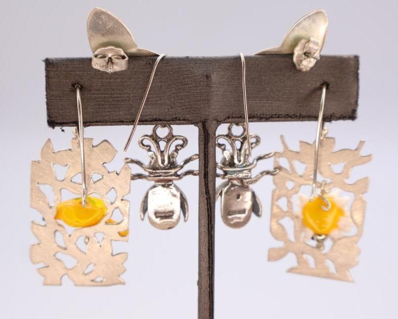 Three Pairs of Sterling Silver Earrings - 5