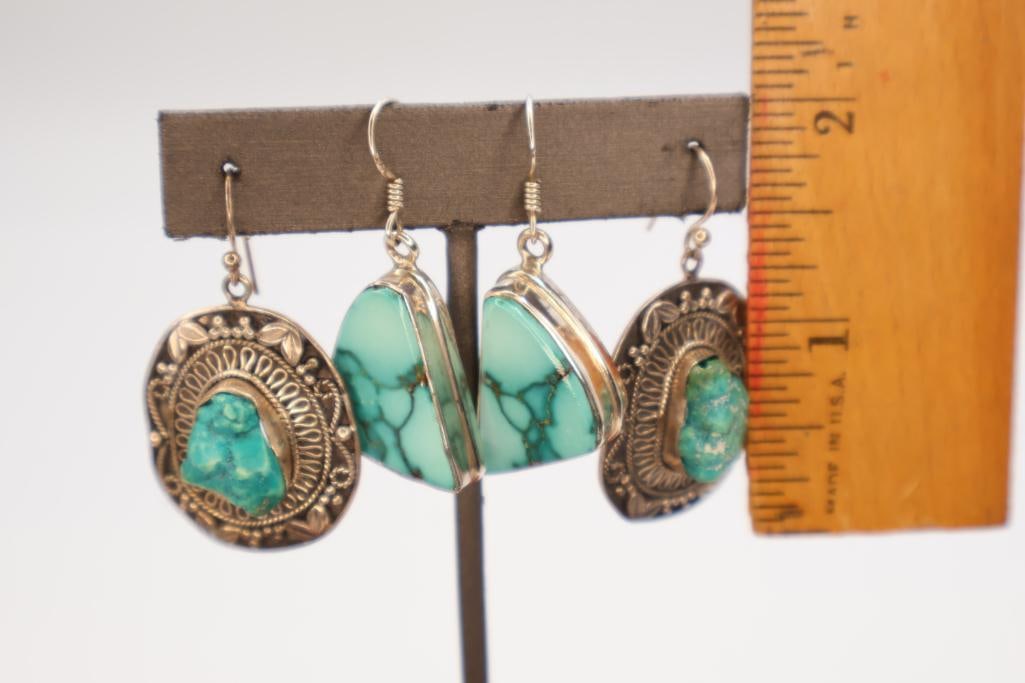 Two Pairs of Sterling Silver Earrings - 2
