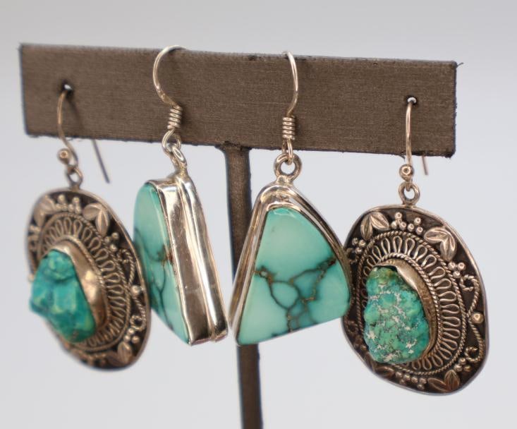 Two Pairs of Sterling Silver Earrings - 4