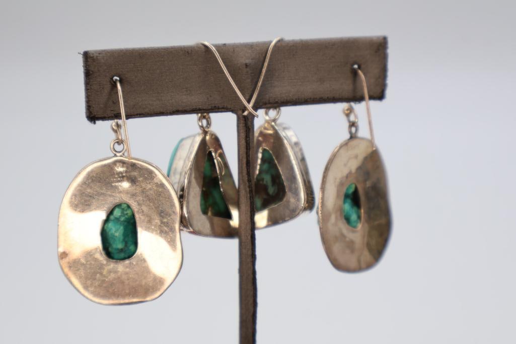 Two Pairs of Sterling Silver Earrings - 5