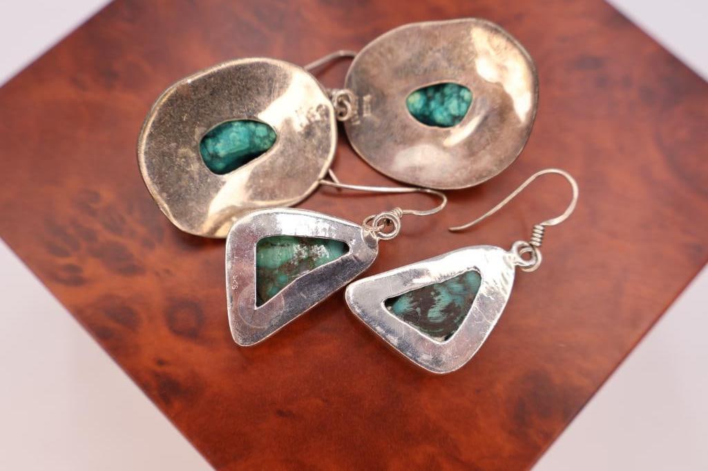 Two Pairs of Sterling Silver Earrings - 6