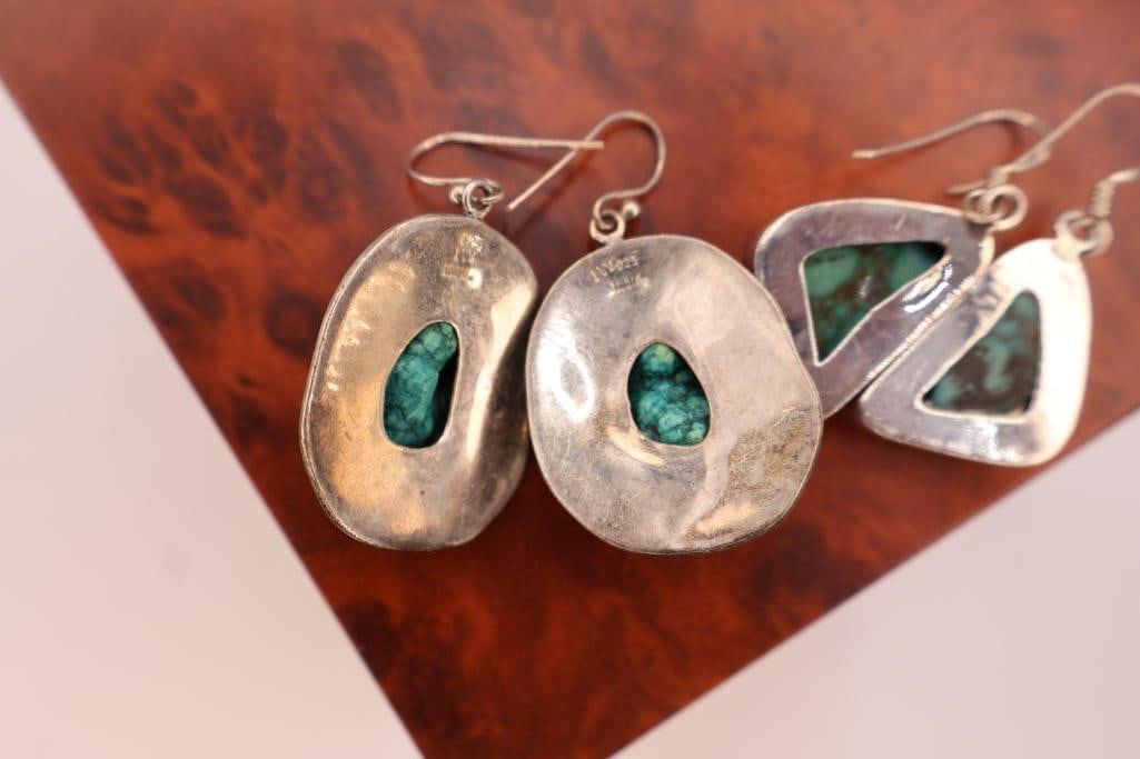 Two Pairs of Sterling Silver Earrings - 7