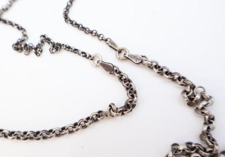 Sterling Silver and Mixed Media Eye Candy 'Flaming 8-Ball' Necklace - 6