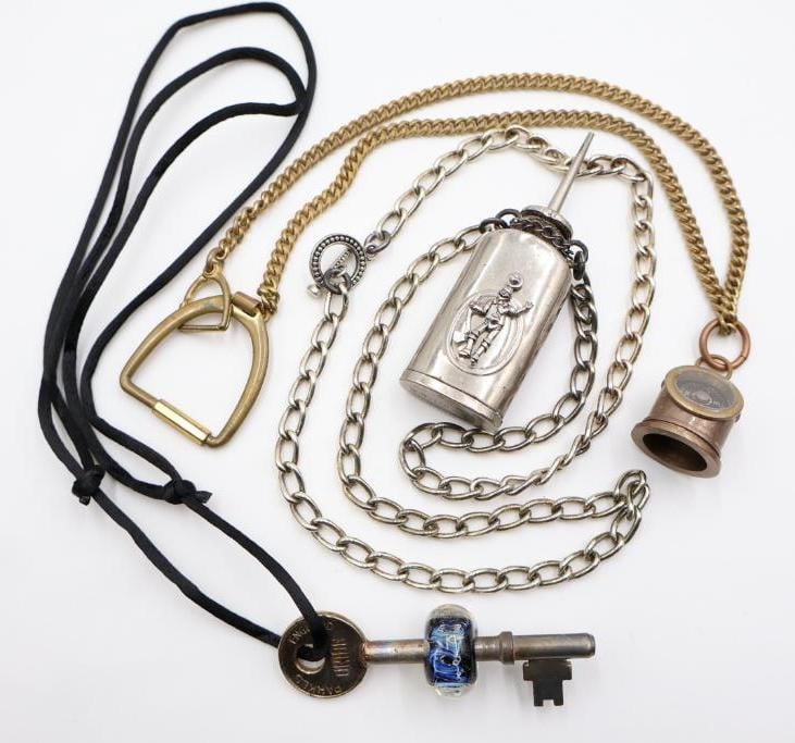 Three Unique Necklaces Featuring Tin Man Oil Canister Necklace (1 of 10)