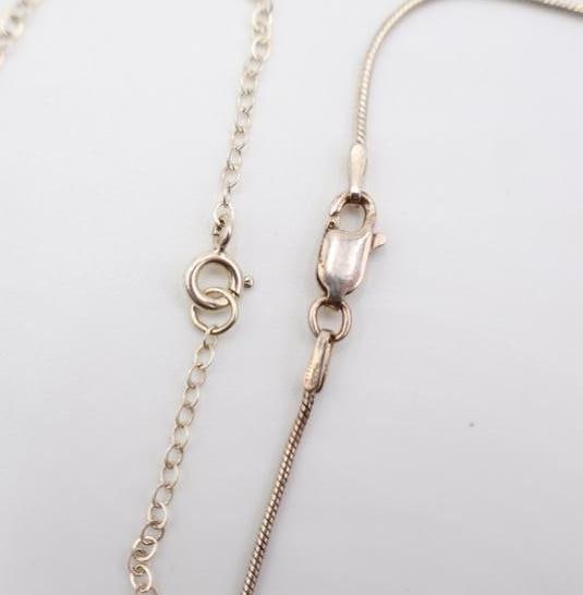 Sterling Silver Mermaid Necklace and Fishing Net Necklace - 5