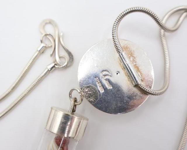 Two Sterling Silver Crab and Seashell Necklaces - 3