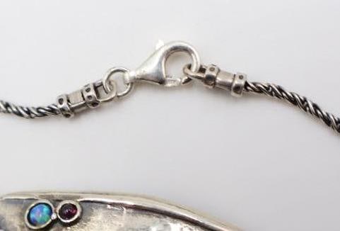 Sterling Silver Bib Shield Necklace - 5