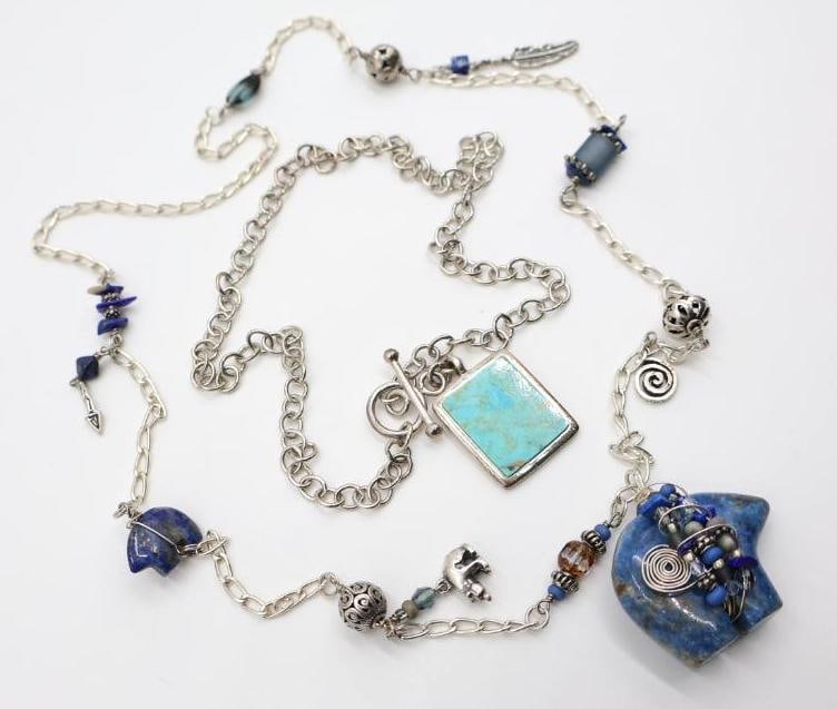 Semi Precious Stone Necklaces with Sterling Silver - 2