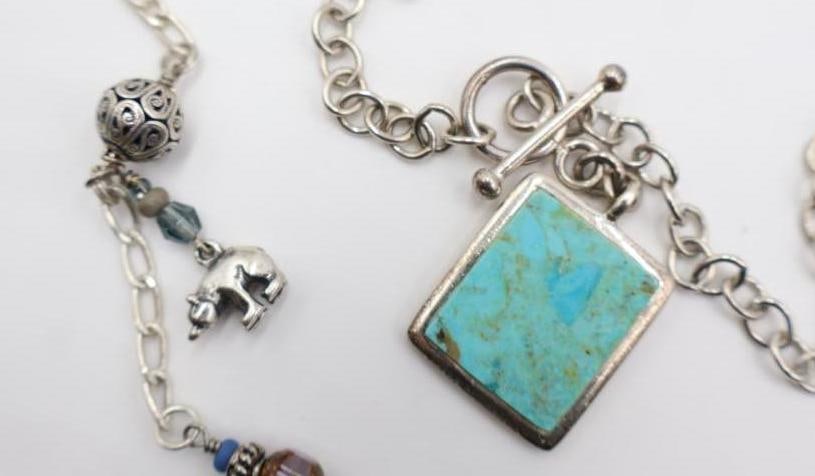 Semi Precious Stone Necklaces with Sterling Silver - 5