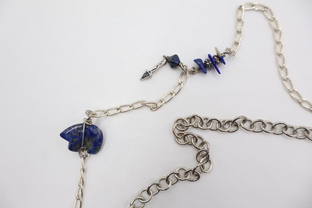Semi Precious Stone Necklaces with Sterling Silver - 7