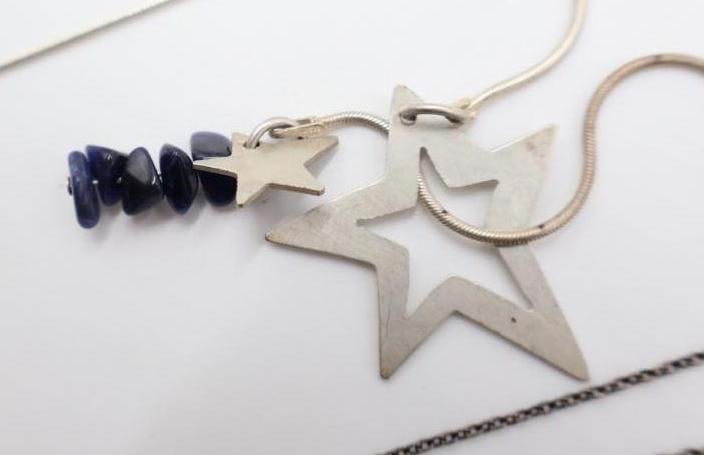 Five Necklaces, Some Sterling Silver Chains - 5