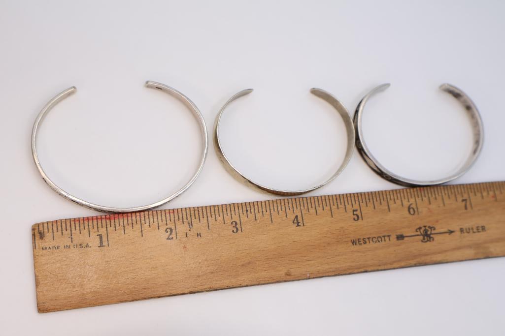 Five Vintage Bangles and Cuffs - 4