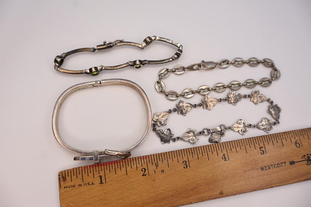 Four Silver Bracelets - 2