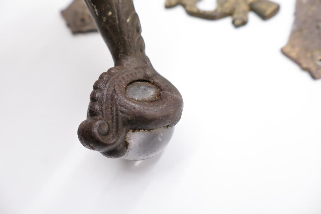 Large Collection of Antique Brass Furniture Escutcheons & Hardware - 12
