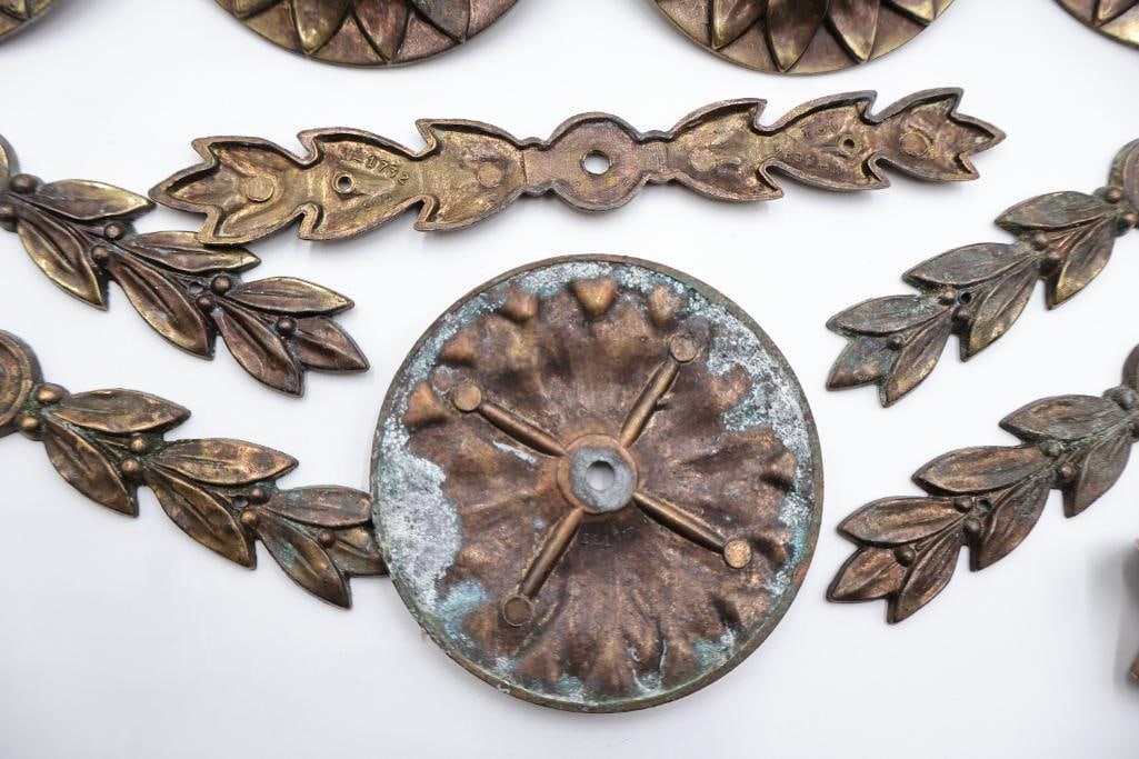 Antique Decorative Brass Furniture Rosettes & Mounts - 6
