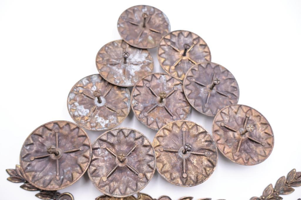 Antique Decorative Brass Furniture Rosettes & Mounts - 8