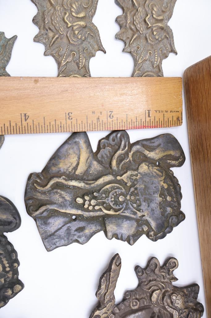 Antique Furniture Hardware & Decorative Metal Mounts Lot - 5