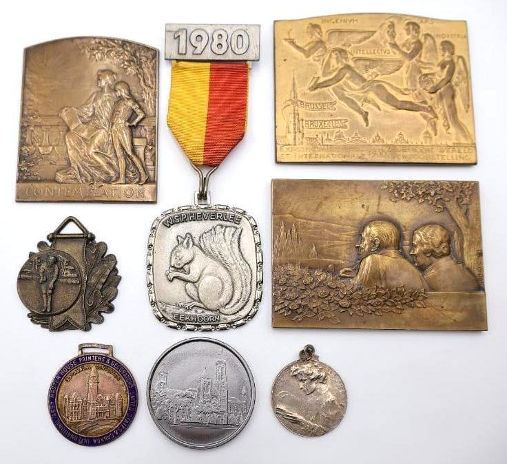 Vintage International Medals, Plaques & Commemorative Pins Lot (1 of 13)
