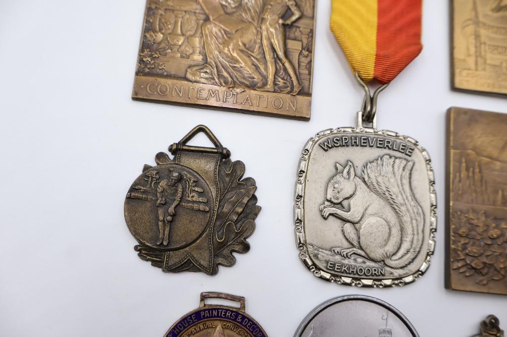 Vintage International Medals, Plaques & Commemorative Pins Lot - 4