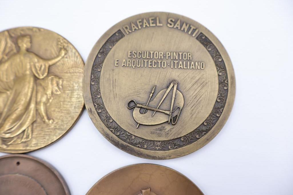 Vintage European Bronze Art Medallions Collection - 10