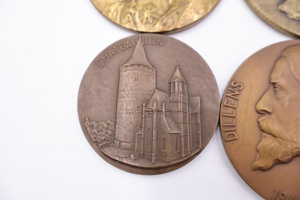 Vintage European Bronze Art Medallions Collection - 3