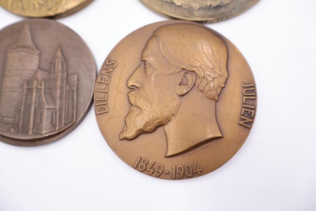 Vintage European Bronze Art Medallions Collection - 4
