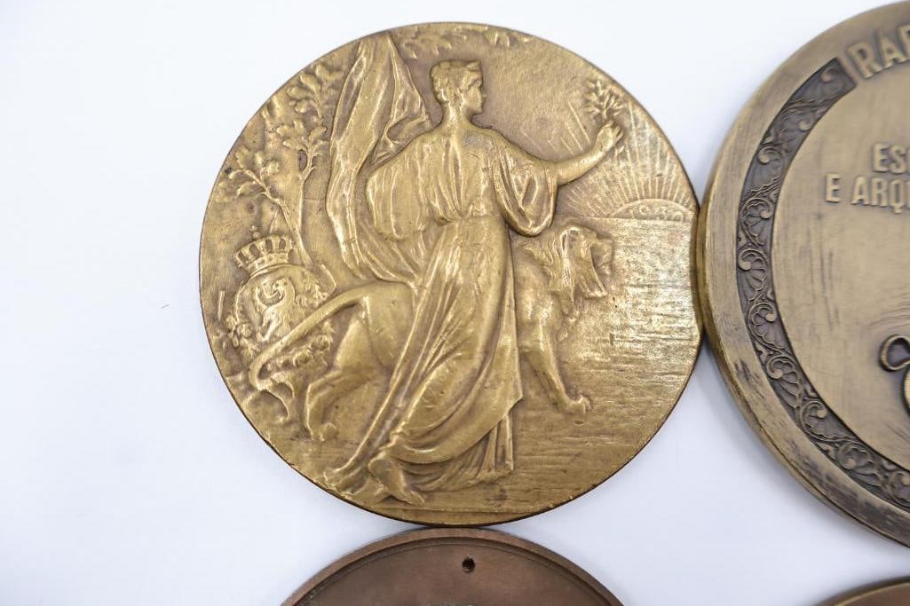 Vintage European Bronze Art Medallions Collection - 7