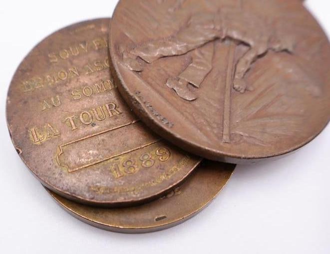 Vintage Bronze Tone Art Medallions & Commemorative Medal Lot - 15