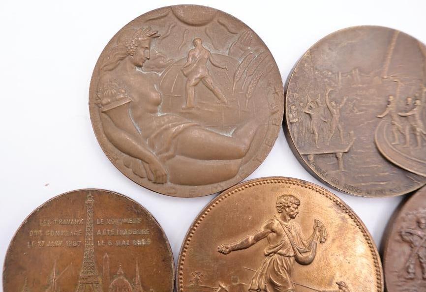 Vintage Bronze Tone Art Medallions & Commemorative Medal Lot - 3