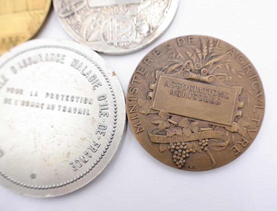 Vintage Bronze Tone Commemorative Art Medallions Lot - 10