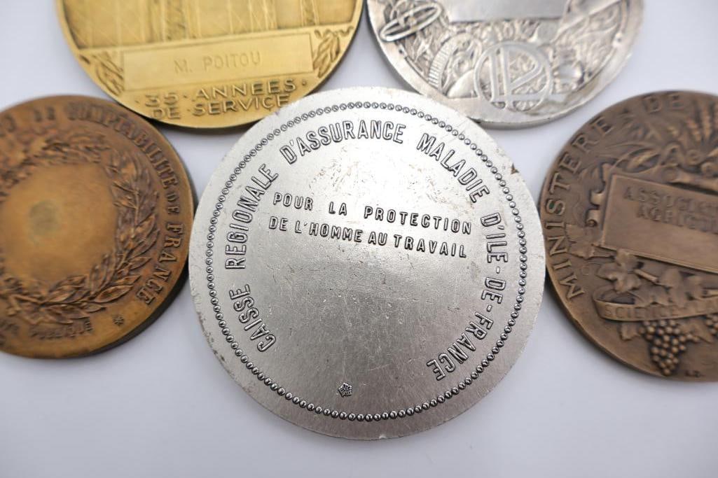 Vintage Bronze Tone Commemorative Art Medallions Lot - 11